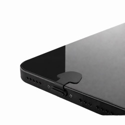 Zatyczka zaślepka portu USB-C czarna z klejem 3M