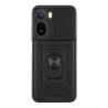 Etui Pancerne CAMSHIELD Ring na telefon Xiaomi Redmi A7 Pro 25128RN17A / POCO C81 Pro 25128PC17G czarne
