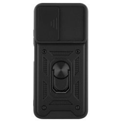 Etui Pancerne CAMSHIELD Ring na telefon Xiaomi Redmi A7 Pro 25128RN17A / POCO C81 Pro 25128PC17G czarne