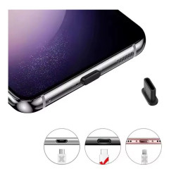 Zaślepka USB C, zatyczka USB C Type-C USBC USB-C czarna, zaślepka portu USB-C, zaślepka do telefonu, zatyczka do USB-C