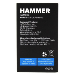Bateria oryginalna do telefonu myPhone Hammer 4 / 4+ BS-29 2000 mAh