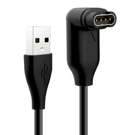 Ładowarka / kabel kątowy do smartwatch marki GARMIN Forerunner 45 245 935 945 Fenix 7 7X 7S 6 6X 6S Pro Venu 2 2S czarny przewód