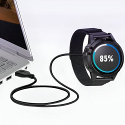 Ładowarka / kabel kątowy do smartwatch marki GARMIN Forerunner 45 245 935 945 Fenix 7 7X 7S 6 6X 6S Pro Venu 2 2S czarny przewód