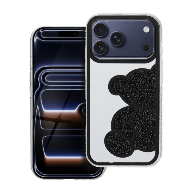 Etui TEDDY BEAR na telefon Apple iPhone 18 Pro / 17 Pro czarne
