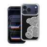 Etui TEDDY BEAR na telefon Apple iPhone 18 Pro / 17 Pro srebrne
