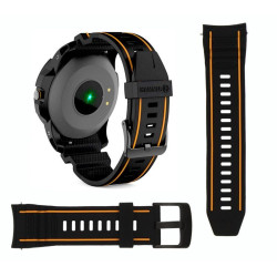 Pasek Silikonowy / Opaska do smartwatch myPhone HAMMER Watch HMW01 / Watch+ HMW+ czarny