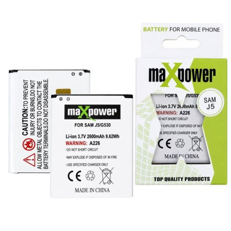 Bateria MAXPOWER do Samsung Galaxy J3 2016 J5 2600 mAh