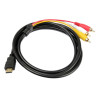 Kabel HDMI - 3 RCA cinch chinch czincz Full HD 4K 8K 3D 1080p HIGH SPEED przewód 1,5m czarny
