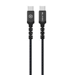 Kabel PD Power Delivery USB-C - USB-C BLAVEC RAPTOR 60W 3A 50cm krótki przewód do powerbanka czarno-szare