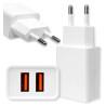 Ładowarka sieciowa 2.1A USB 10W biała | Szybkie ładowanie