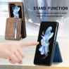 Etui Leather Case Zipper na telefon Samsung Galaxy Z Flip 7 FE 5G F761 / Flip 6 5G F741 / Flip 5 5G F731 czarne