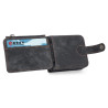 Etui Leather Case Zipper na telefon Samsung Galaxy Z Flip 7 FE 5G F761 / Flip 6 5G F741 / Flip 5 5G F731 czarne