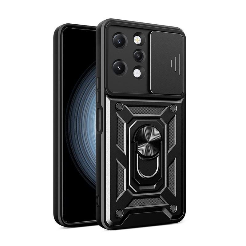 Etui Pancerne CAMSHIELD Ring na telefon Xiaomi Redmi 12 4G 23053RN02A czarne