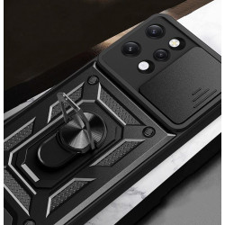 Etui Pancerne CAMSHIELD Ring na telefon Xiaomi Redmi 12 4G 23053RN02A czarne