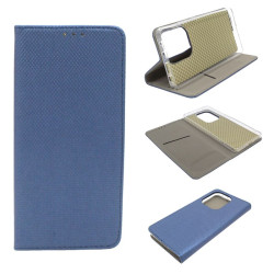 Etui Smart Magnet na telefon Xiaomi Redmi Note 13 Pro 4G / Redmi Note 14S 4G / POCO M6 Pro 4G granatowe