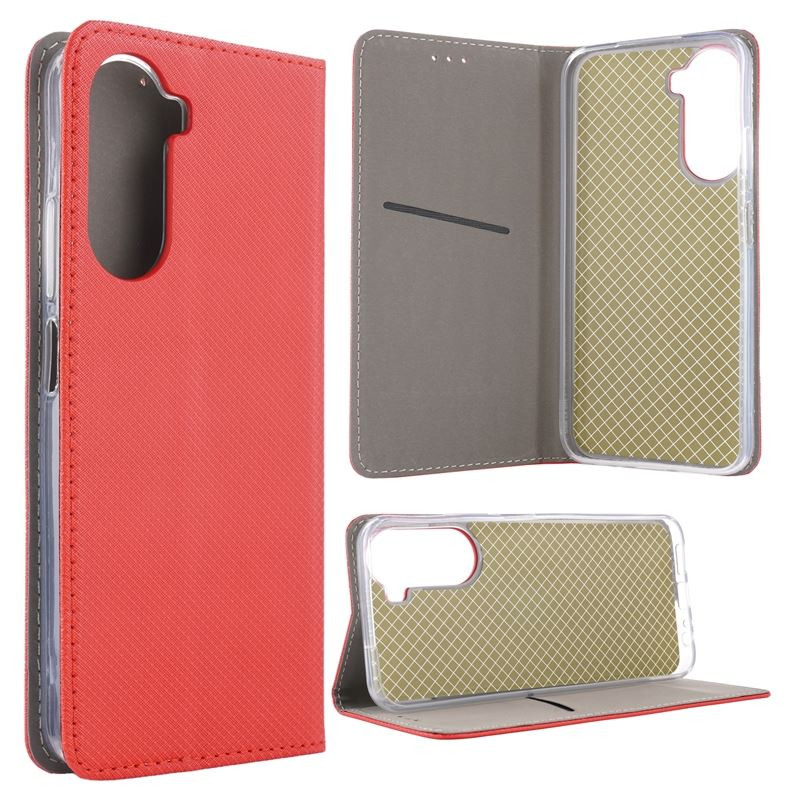 Etui Smart Magnet na telefon Xiaomi Redmi A7 Pro 25128RN17A / POCO C81 Pro 25128PC17G czerwone