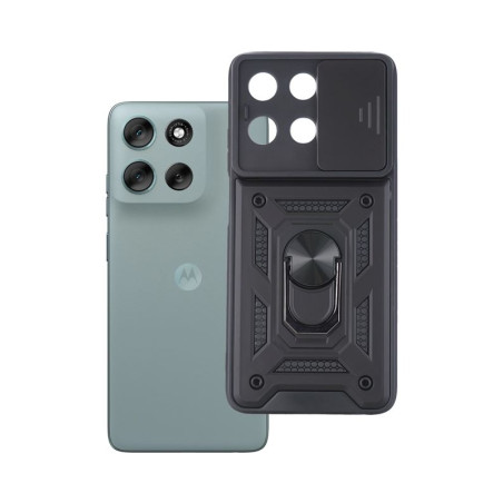 Etui pancerne CamShield Ring na telefon motorola moto g47 5G / g37 5G / g37 power 5G czarne