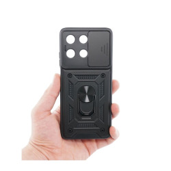 Etui pancerne CamShield Ring na telefon motorola moto g47 5G / g37 5G / g37 power 5G czarne