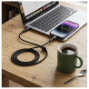 Kabel PD USB-C / Lightning Apple iPhone Nylon 1m czarny przewód wspierający szybkie ładowanie