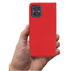 Etui Smart Magnet na telefon motorola moto g54 5G / g54 power edition 5G czerwone