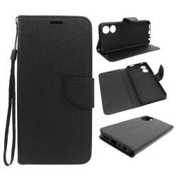Etui Fancy Diary na telefon TCL 505 T509 czarne