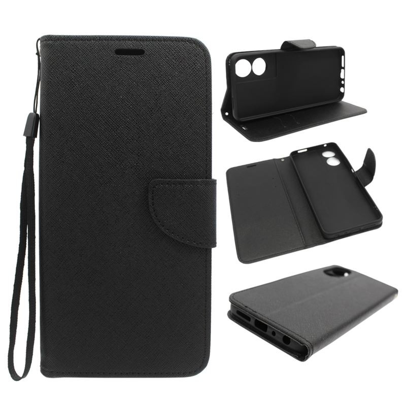 Etui Fancy Diary na telefon TCL 505 T509 czarne