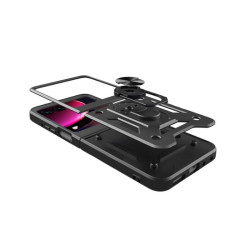 Etui Pancerne CAMSHIELD Ring na telefon motorola razr 50 5G XT2453 / razr 60 5G XT2553 czarne