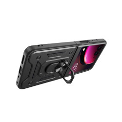 Etui Pancerne CAMSHIELD Ring na telefon motorola razr 50 5G XT2453 / razr 60 5G XT2553 czarne