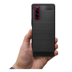 Etui Bumper Carbon Lux na telefon Sony Xperia 5 J9210 czarne