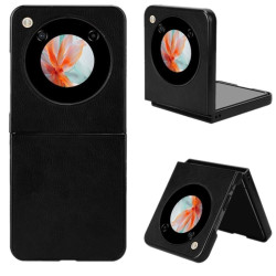 Etui Hard Case Leather na telefon nubia Flip 5G czarne