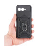 Etui Pancerne CAMSHIELD Ring na telefon T-Mobile T Phone 3 5G / T-Mobile REVVL 8 5G czarne