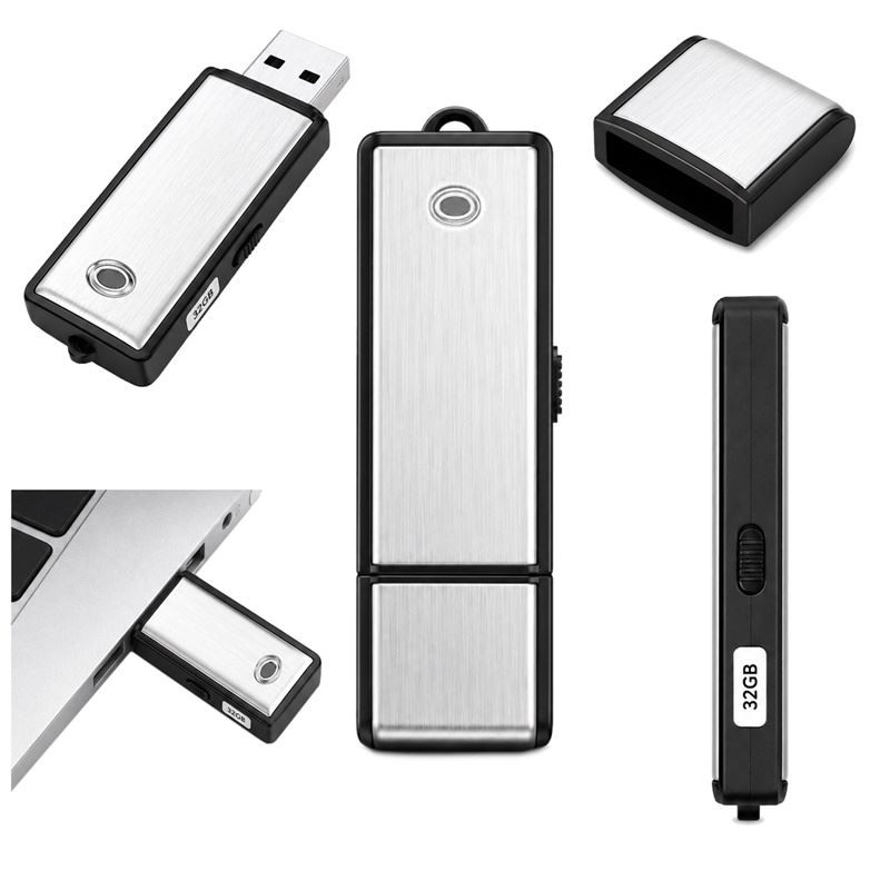 Dyktafon szpiegowski pendrive 32GB detekcja głosu VOS