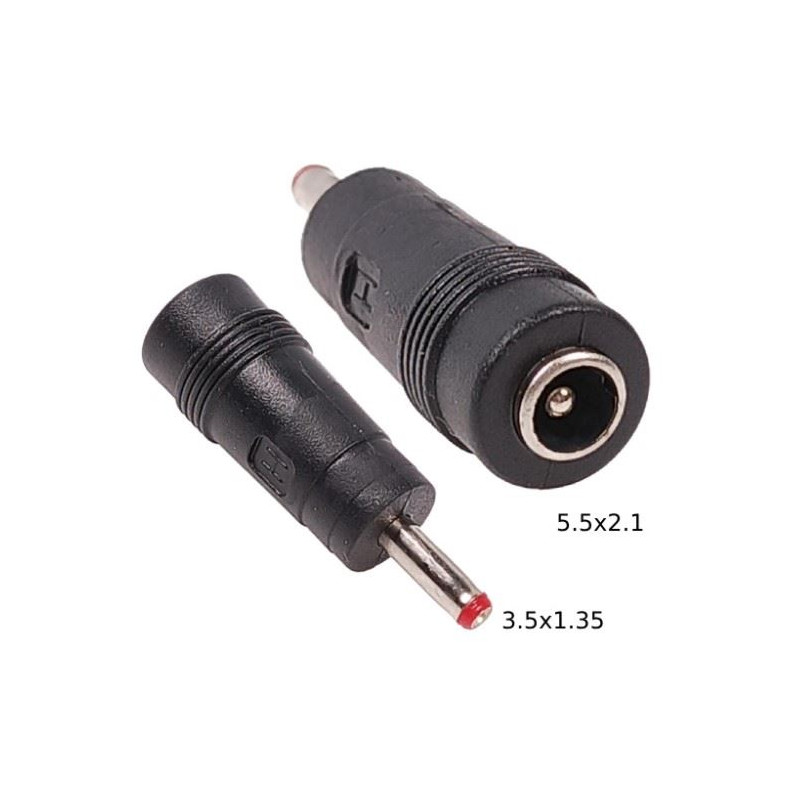 Adapter DC gniazdo 5.5x2.1 na wtyk 3.5x1.35 - przejściówka