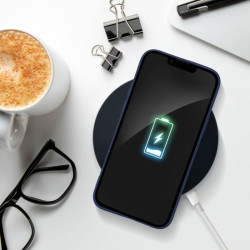 Etui Silicon Case na telefon Apple iPhone 17 A3520 granatowe