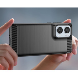 Etui Bumper Carbon Lux na telefon motorola edge 50 fusion 5G XT2429-2 czarne