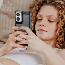 Etui Bumper Carbon Lux na telefon motorola edge 50 fusion 5G XT2429-2 czarne