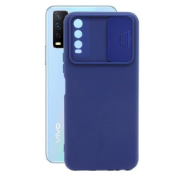 Etui SILICONE LENS na telefon Vivo Y11s Y20s Y12s Y20i Y30 granatowe