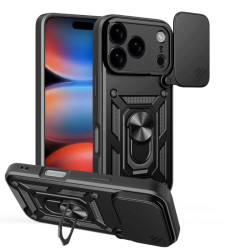 Etui pancerne CamShield Ring na telefon Apple iPhone 18 Pro / 17 Pro czarne