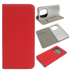 Etui Smart Magnet na telefon Xiaomi Redmi Note 14 Pro 5G 24090RA29G / 14 Pro+ 5G 24115RA8EG / POCO X7 5G czerwone