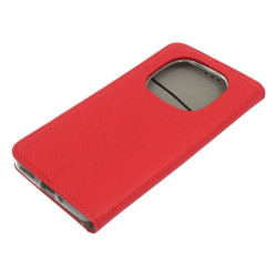 Etui Smart Magnet na telefon Xiaomi Redmi Note 14 Pro 5G 24090RA29G / 14 Pro+ 5G 24115RA8EG / POCO X7 5G czerwone