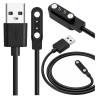 Ładowarka kabel magnetyczny do smartwatch 2 PIN 4,00mm N+/S- czarna