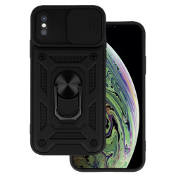 Etui pancerne CamShield Ring na telefon Apple iPhone X / Xs czarne