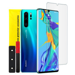 9H SZKŁO hartowane na telefon Huawei P30 Pro VOG-L29 UV + lampa