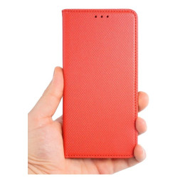 Etui Smart Magnet na telefon Xiaomi Redmi 17 4G / Redmi 17 5G czerwone