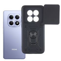 Etui pancerne CamShield Ring na telefon Xiaomi Redmi Note 15 4G / 15 5G / POCO M8 5G czarne