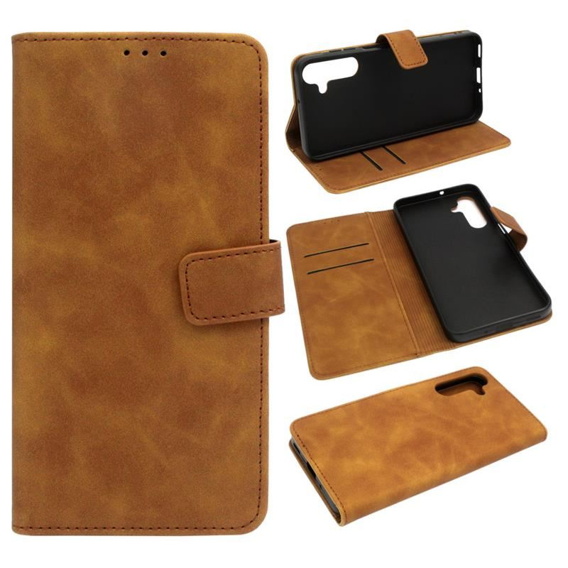 Etui Smart Leather na telefon Samsung Galaxy A16 4G / A16 5G brązowe