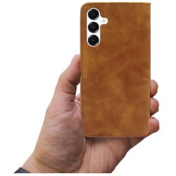 Etui Smart Leather na telefon Samsung Galaxy A16 4G / A16 5G brązowe