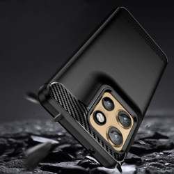 Etui Bumper Carbon Lux na telefon motorola edge 50 neo 5G XT2409-1 / 60 neo 5G XT2509-1 / thinkphone 25 5G XT2409-6 czarne