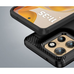 Etui Bumper Carbon Lux na telefon motorola edge 50 neo 5G XT2409-1 / 60 neo 5G XT2509-1 / thinkphone 25 5G XT2409-6 czarne