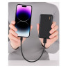 Krótki kabel USB do USB-C 5A QC 3.0 30cm czarny
